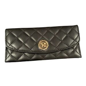 Badgley Mischka Women's Quilted Faux Leather Long Wallet - Black